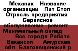 Механик › Название организации ­ Пит-Стоп › Отрасль предприятия ­ Сервисное обслуживание, ремонт › Минимальный оклад ­ 55 000 - Все города Работа » Вакансии   . Амурская обл.,Благовещенский р-н